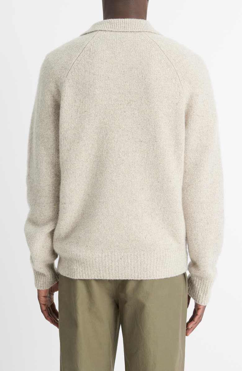 Vince Cashmere Donegal Johnny Collar Sweater, Alternate, color, 