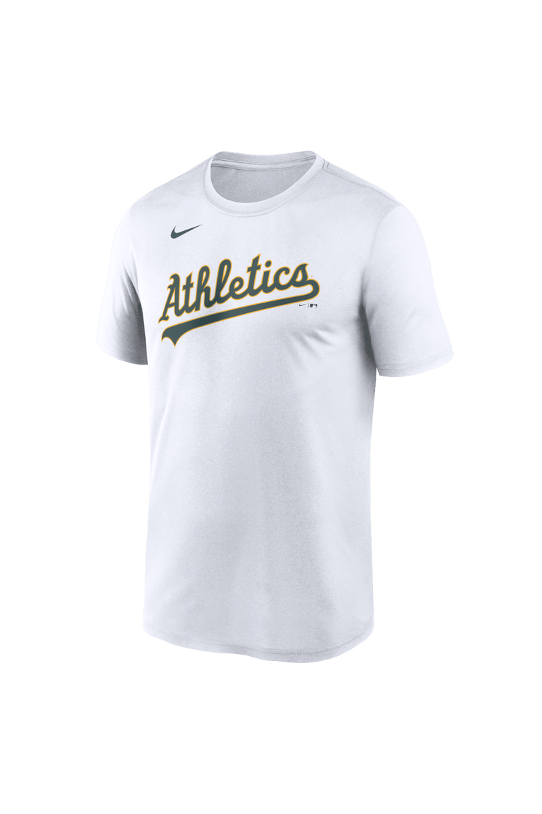 Men's Nike White Athletics New Legend Wordmark Dri-FIT T-Shirt, Alternate, color, White