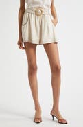 Ramy Brook Veronica Embroidered Belted Shorts