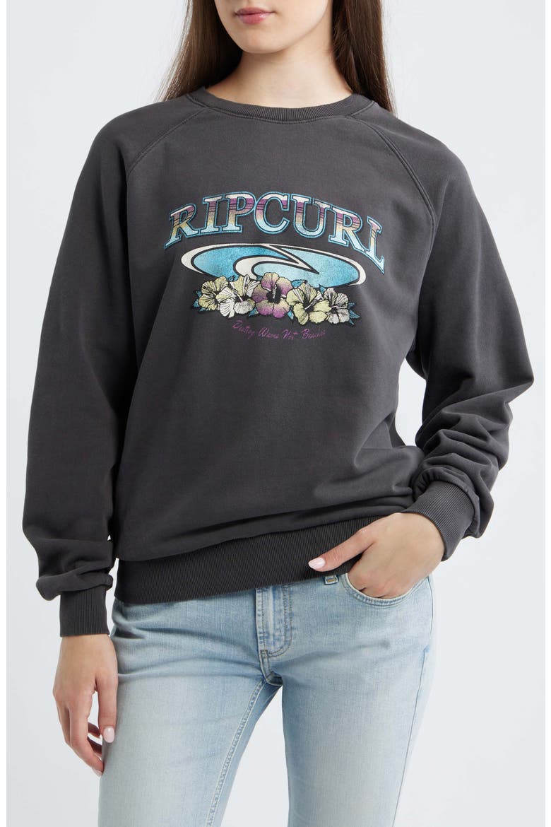 Catalina Island Graphic Sweatshirt, Main, color, WASHED BLACK
