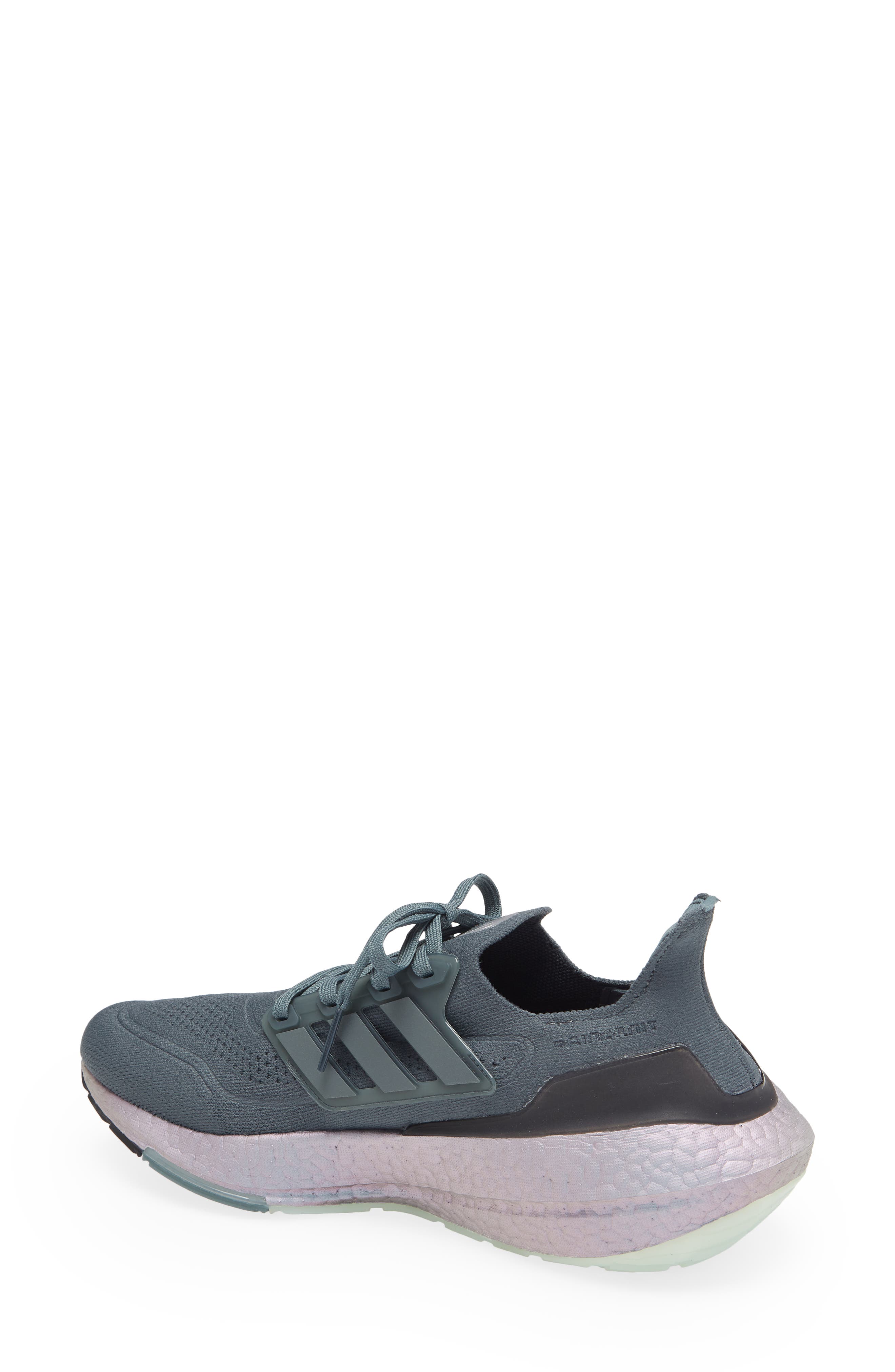 UltraBoost 21 Primeblue Running Shoe, Alternate, color, BLUE OXIDE/ HAZY GREEN