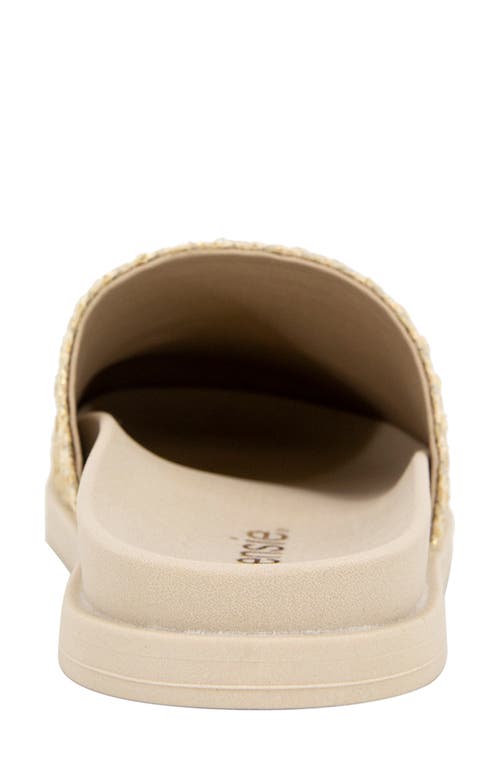 Kensie Paislee Raffia Mule In Silver