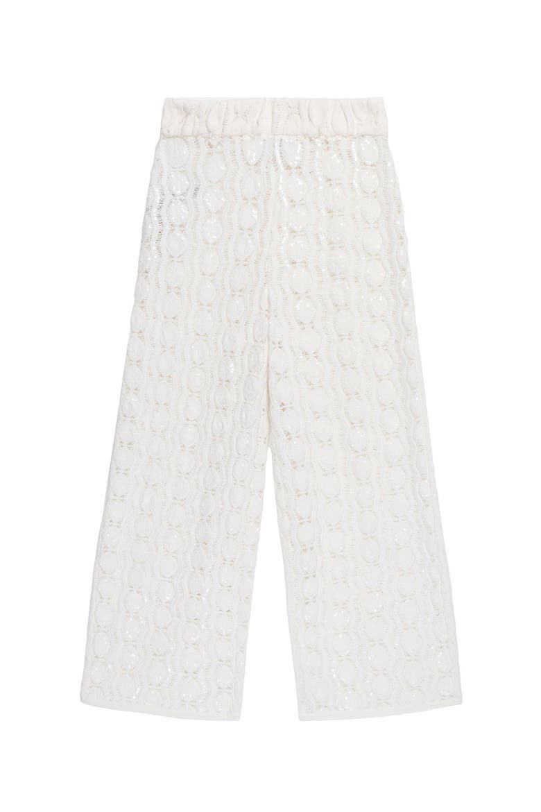 Crochet Sequin Trousers, Alternate, color, Neutral