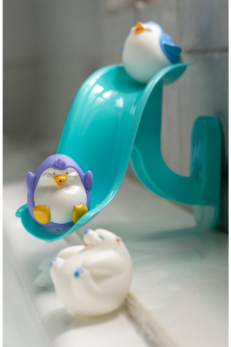 Penguin Slide Bath Playset, Alternate, color, TEAL ASSORTED