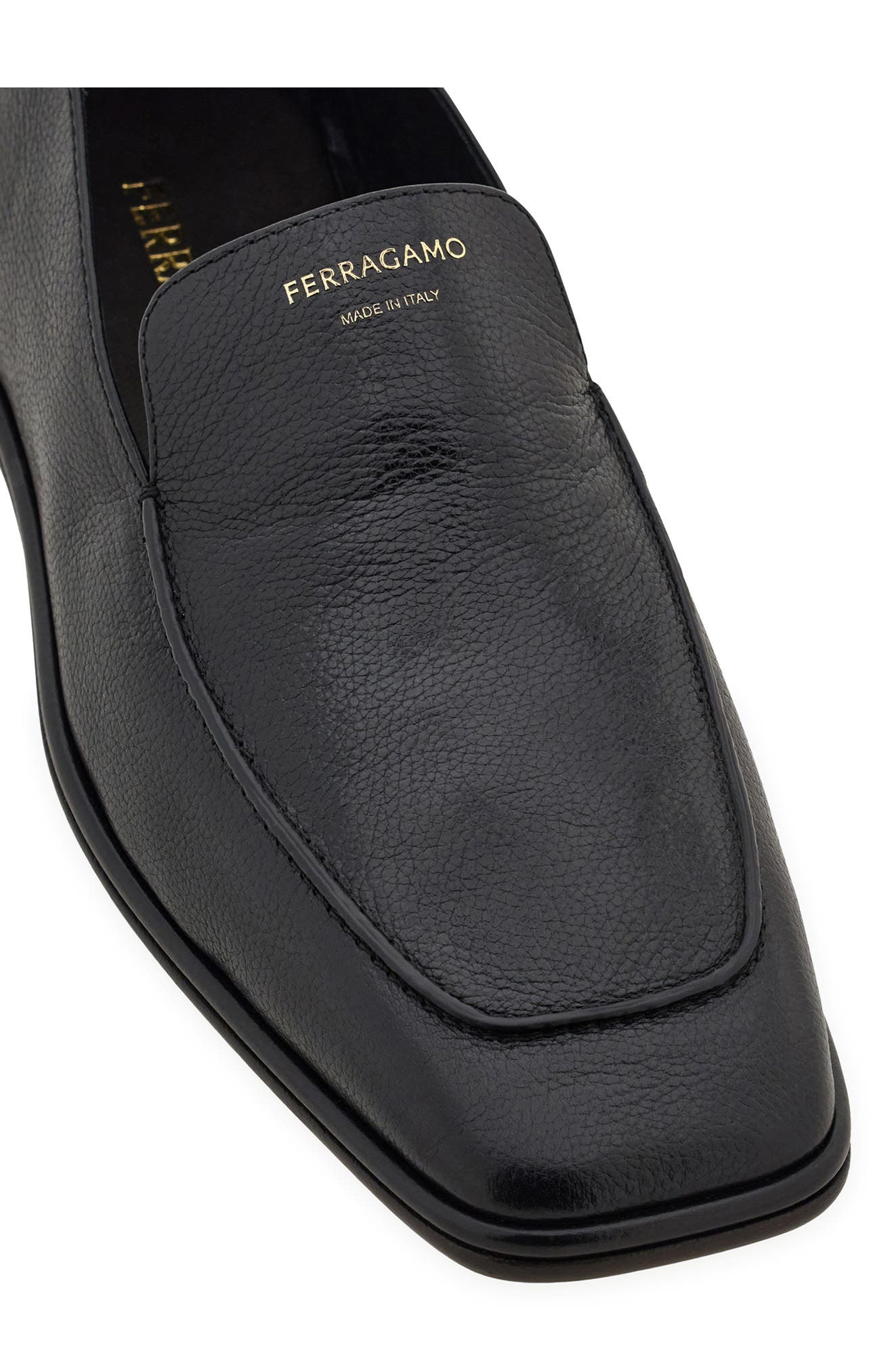 Apron Toe Loafer, Alternate, color, NERO