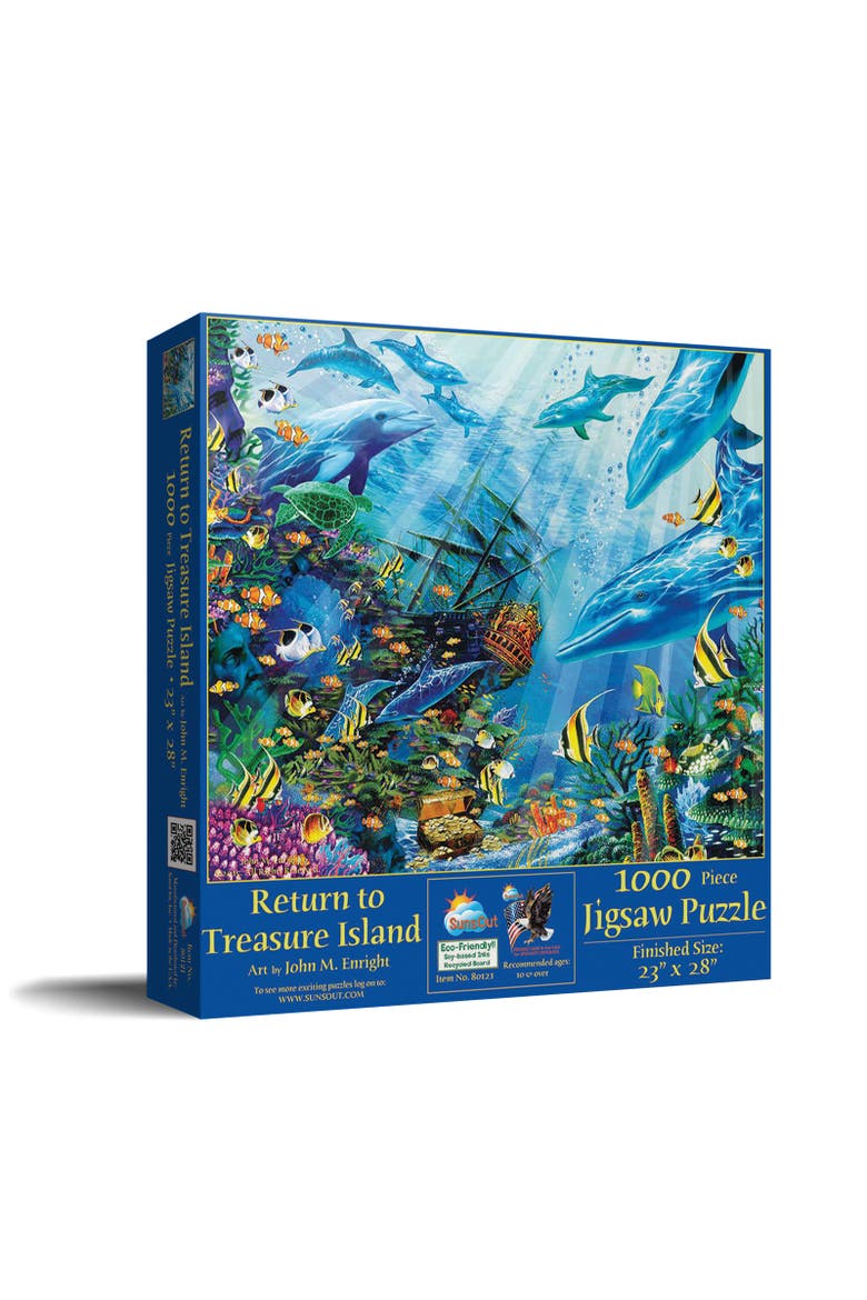 Return to Treasure Island 1000 piece Jigsaw Puzzle for Adults, Main, color, Multicolor