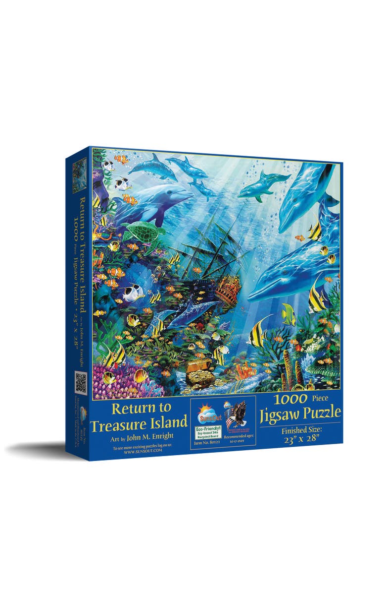 Sunsout Return to Treasure Island 1000 piece Jigsaw Puzzle for Adults, Main, color, Multicolor