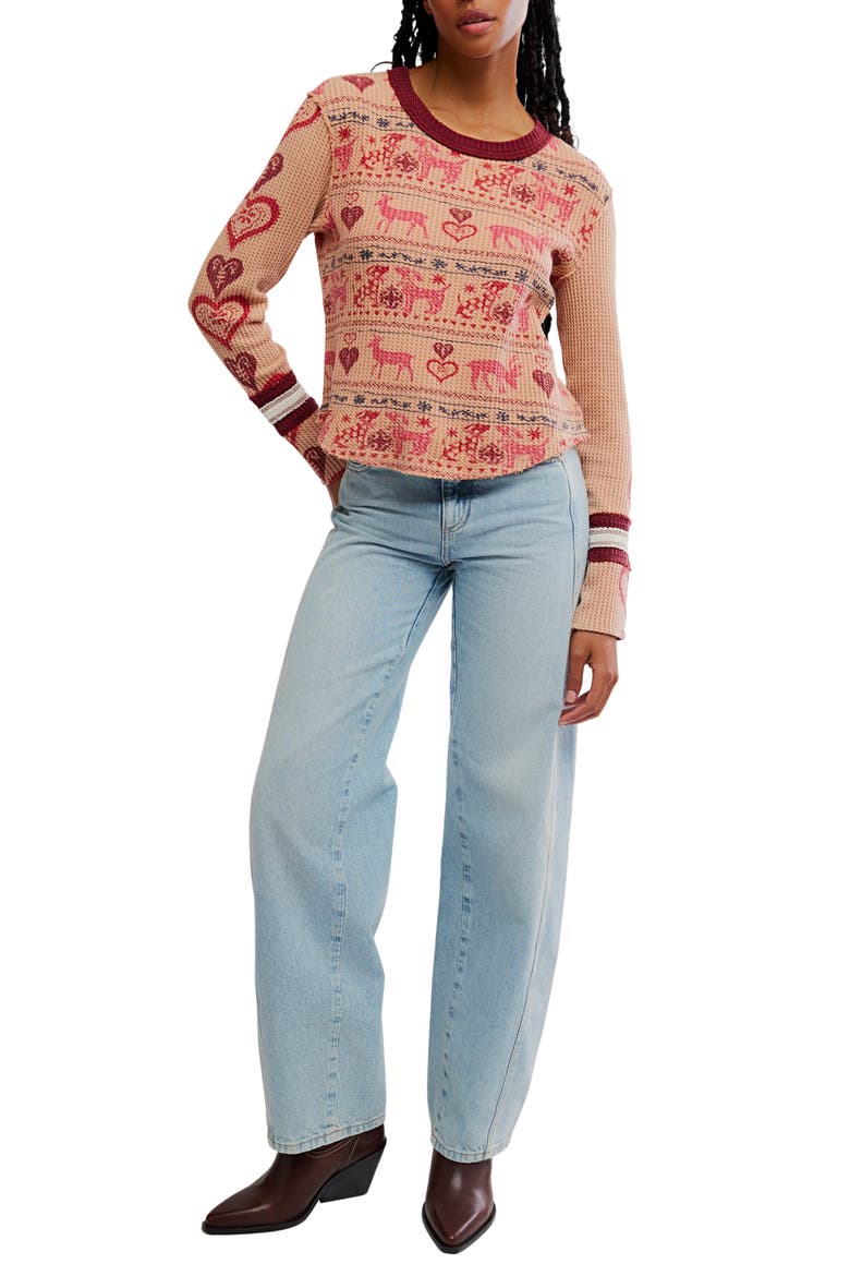 Blissful Layering Long Sleeve T-Shirt, Alternate, color, LATTE COMBO