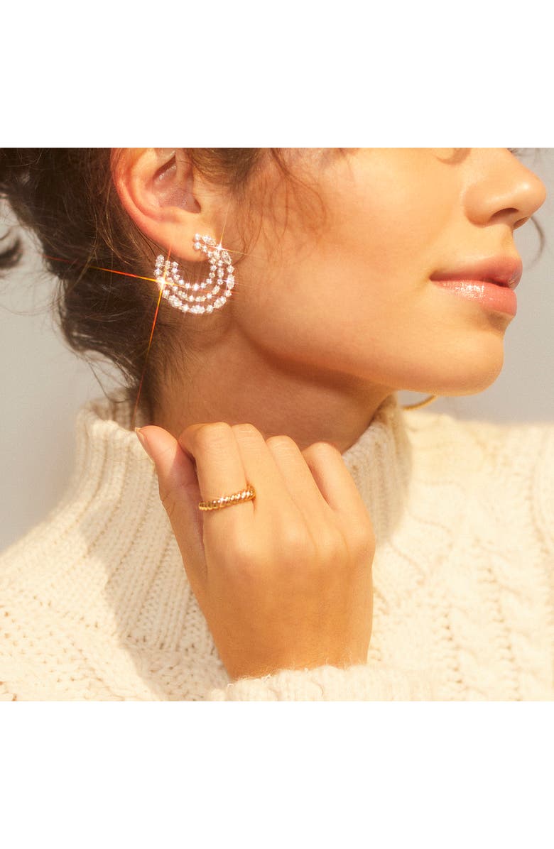 Nadri RSVP Front to Back Hoop Earrings, Alternate, color, 