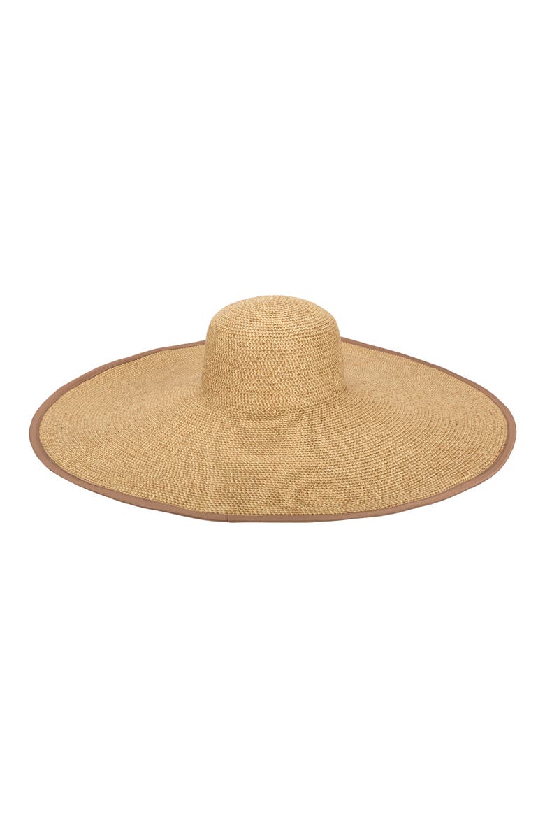 Sun Dial Round Floppy Hat, Main, color, TOAST