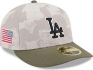 New Era Men's New Era Light Beige/Olive Los Angeles Dodgers 2025 Armed Forces Day Low Profile 59FIFTY Fitted Hat