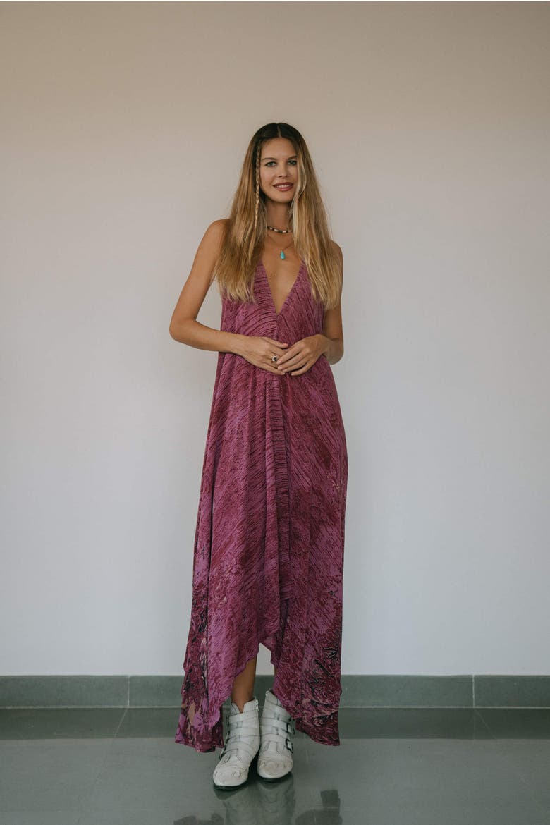 Classic Silk Dress Jojo, Alternate, color, Wine