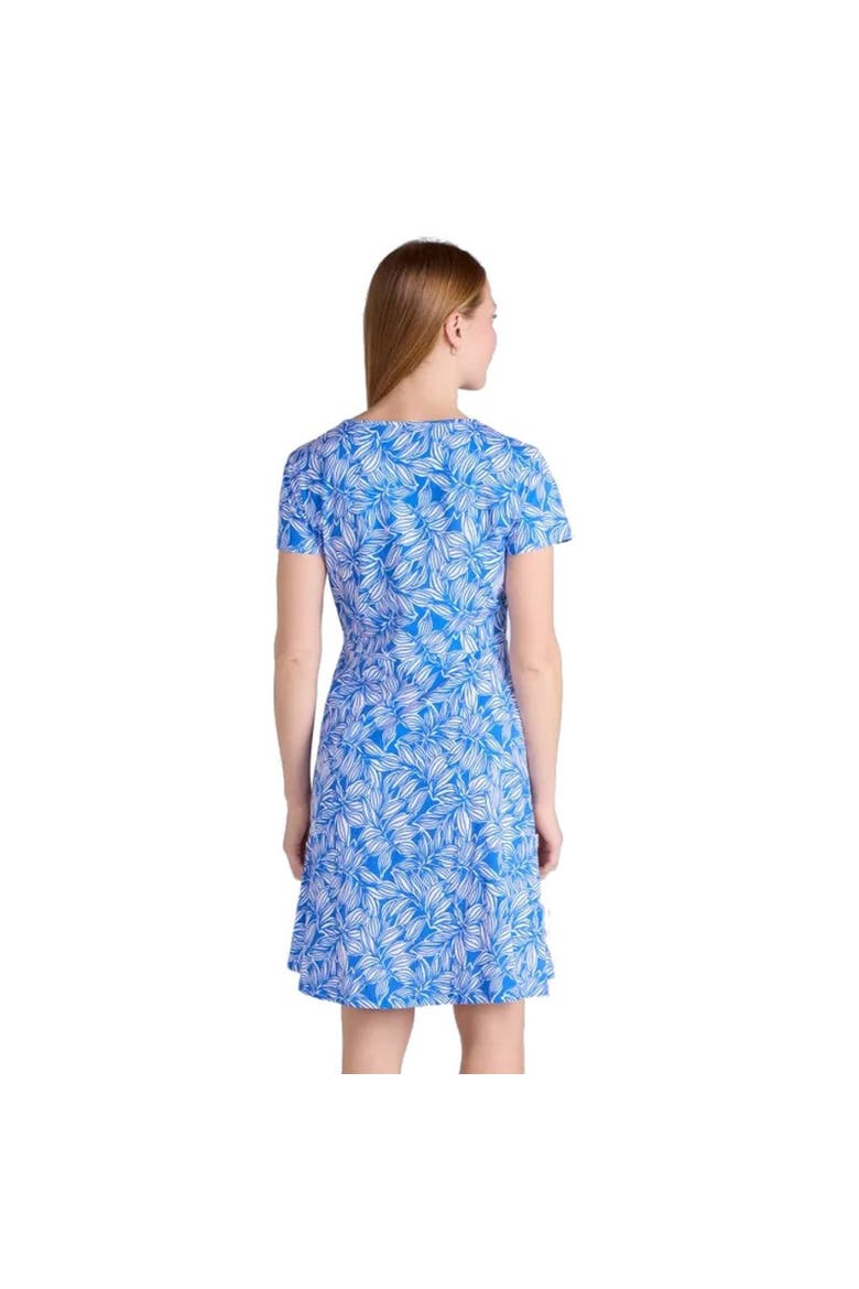 Essentials Lora Stripe Skater Dress, Alternate, color, Blue
