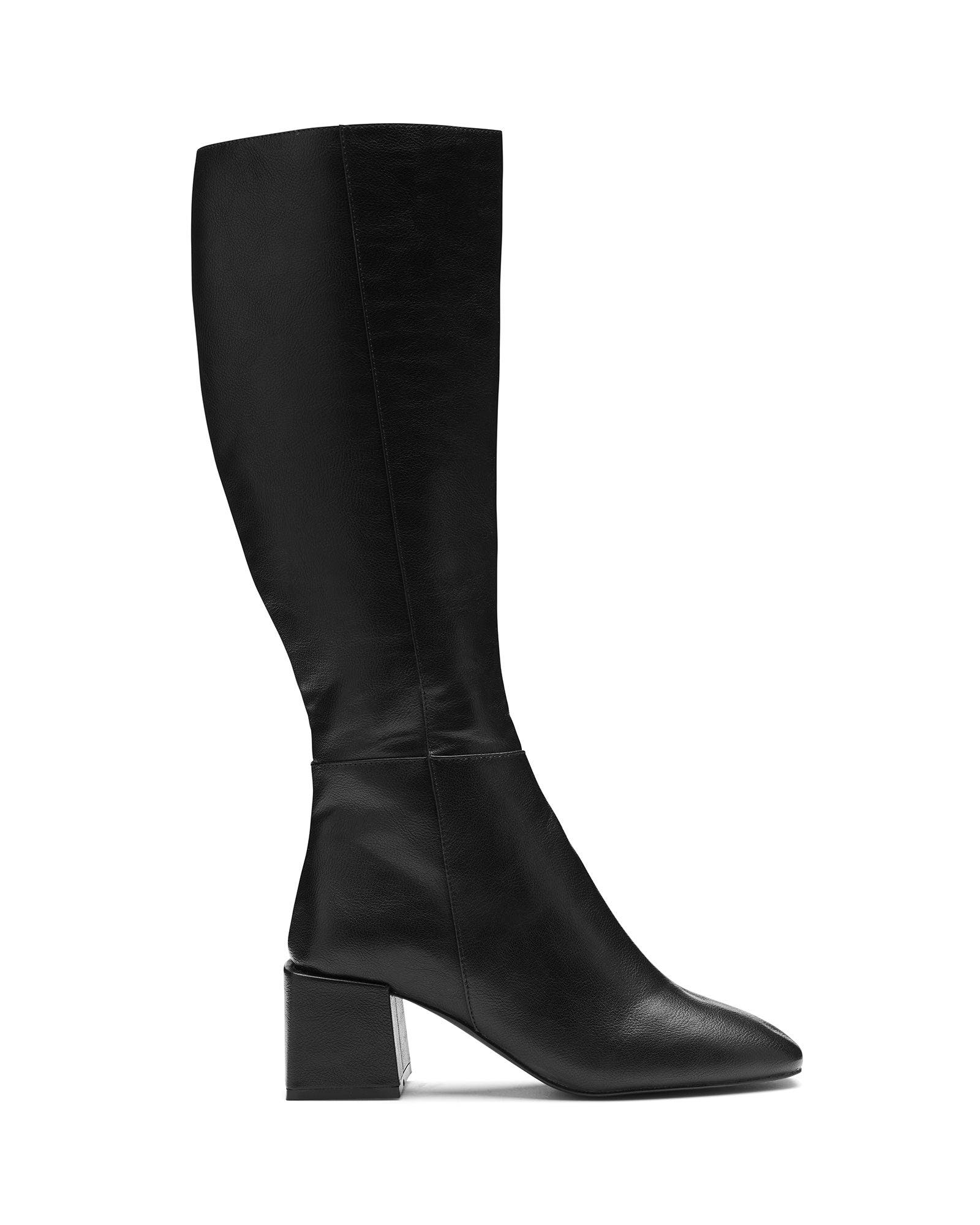 Therapy Australia Wolf Block Heel Tall Boots, Main, color, Black Pu