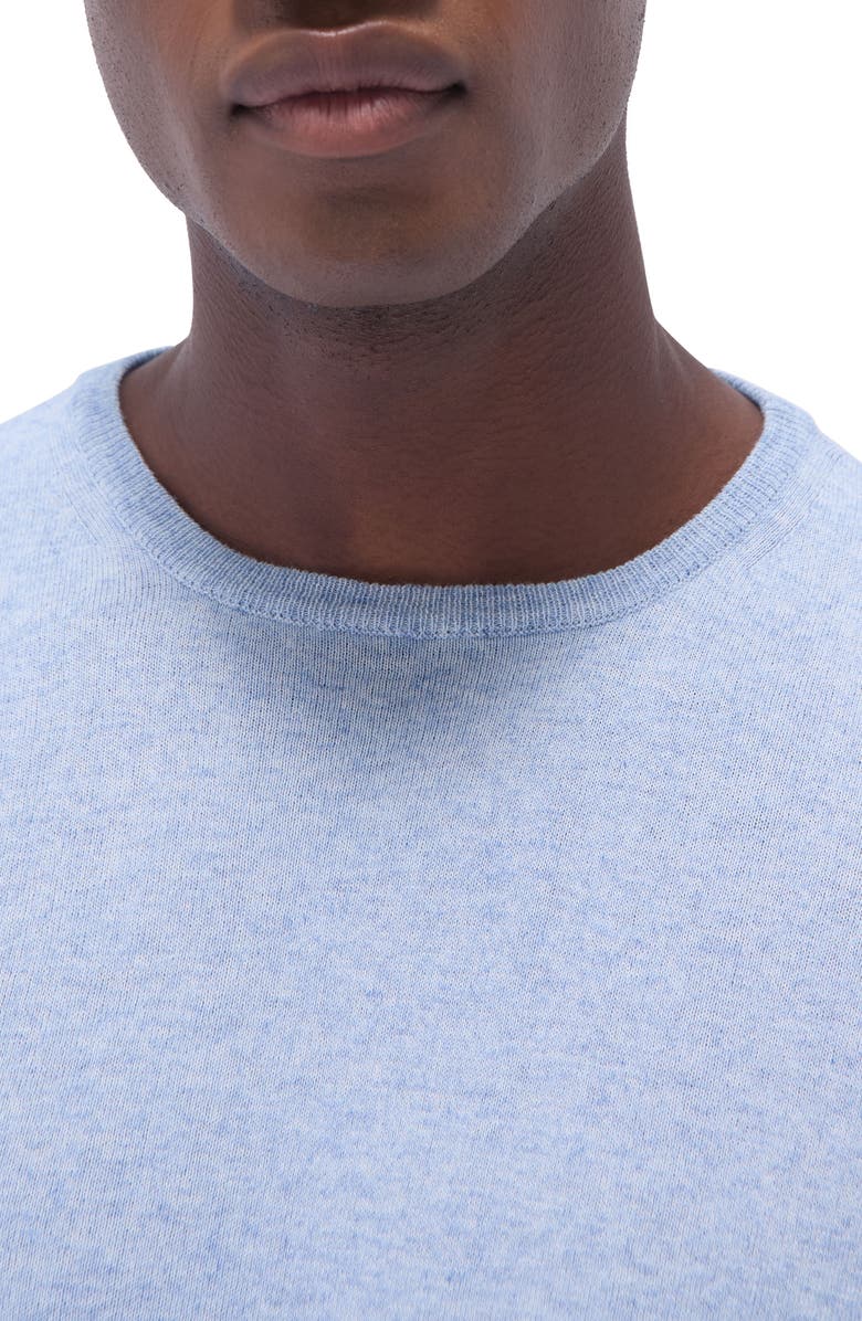 Bugatchi Cotton & Cashmere Crewneck Sweater, Alternate, color, Riviera