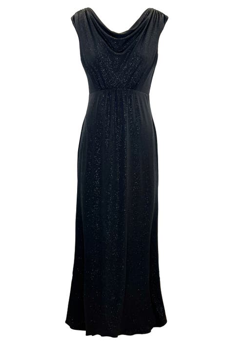 Alie Street London Cruise Cowl Neck Maxi Dress In Blue