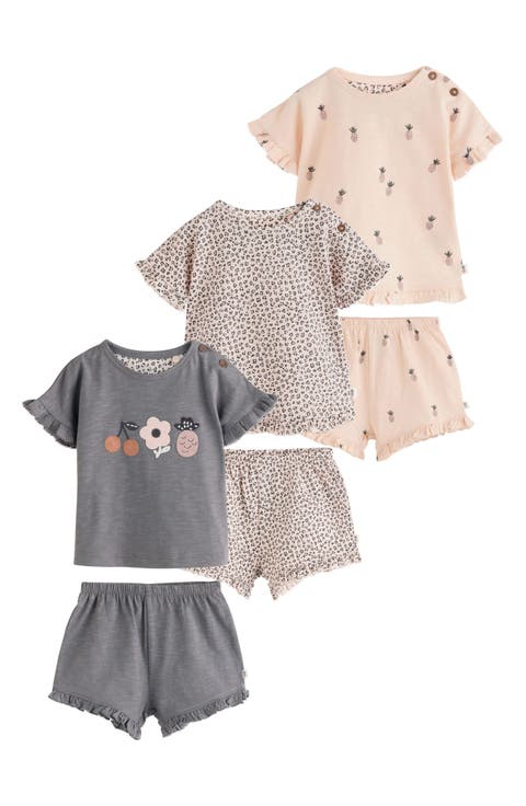 6-Pack Assorted Frill T-Shirts & Shorts Set (Baby)