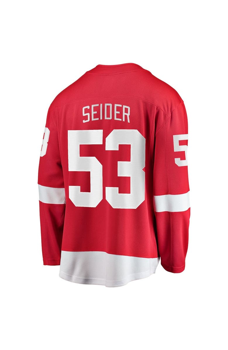 FANATICS Men's Fanatics Moritz Seider Red Detroit Red Wings Home Breakaway Player Jersey, Alternate, color, Red
