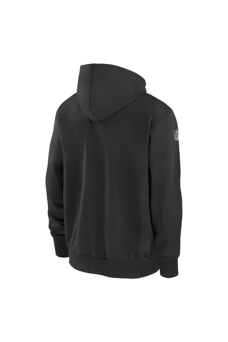 Men's Nike Black New York Jets Sideline Performance Full-Zip Hoodie Sweatshirt, Alternate, color, Black