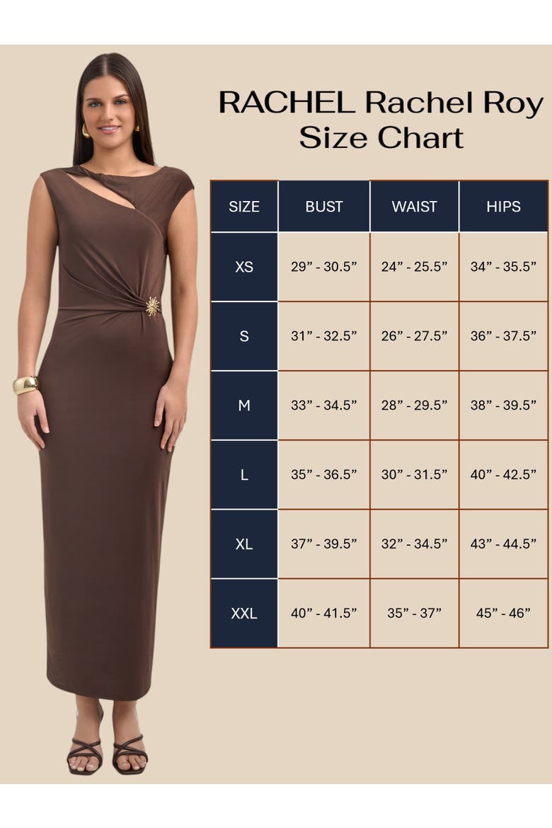 Cymara Neck Cutout Maxi Dress, Alternate, color, Dark Brown