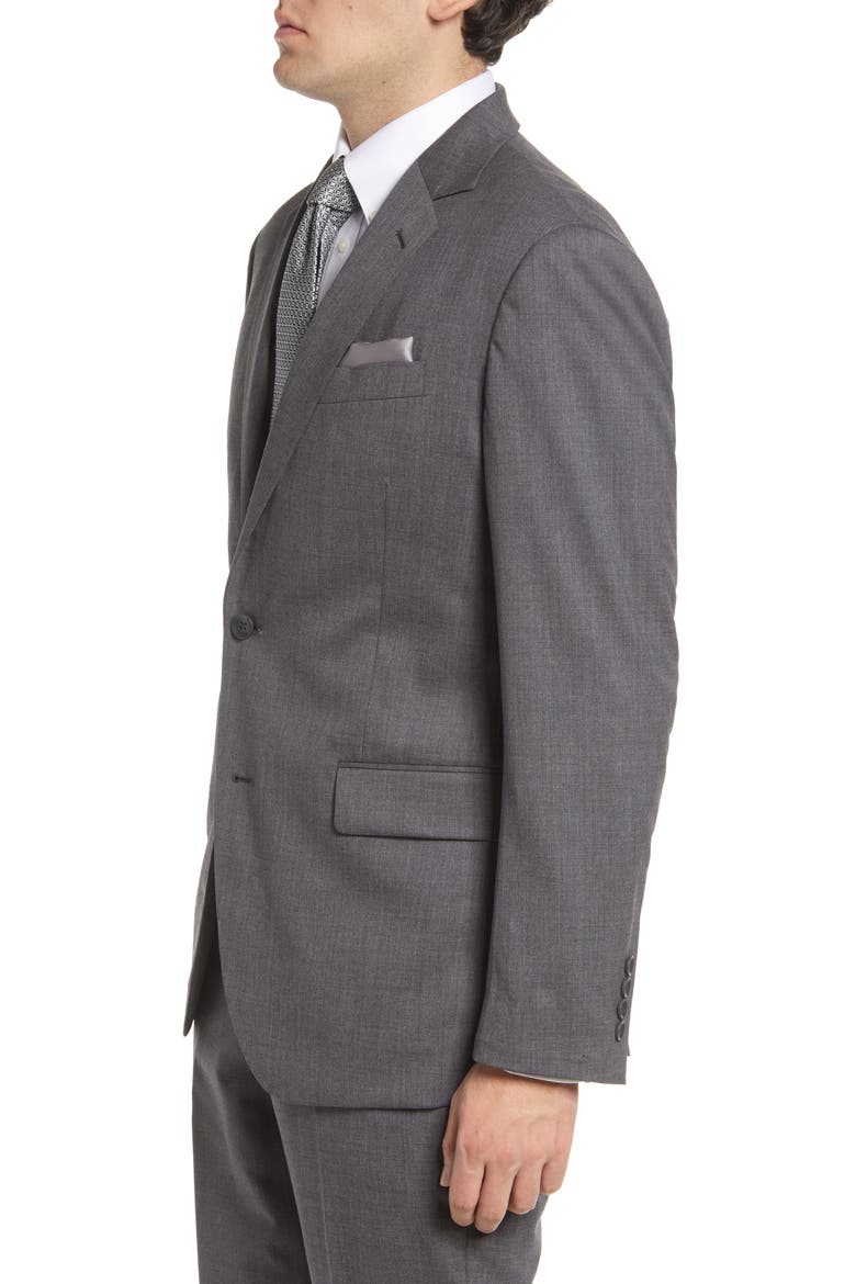 Tech-Smart Trim Fit Stretch Wool Sport Coat, Alternate, color, GREY CHARCOAL