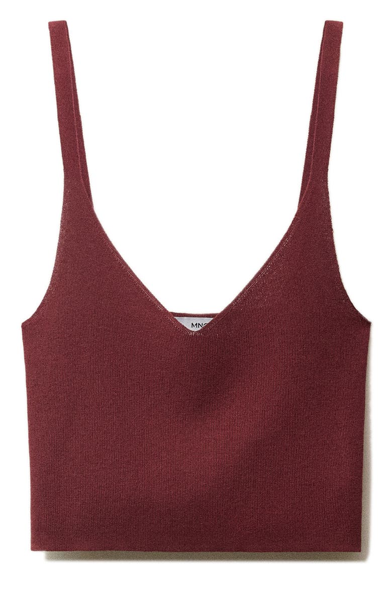 Fine Knit Crop Top, Alternate, color, BURGUNDY