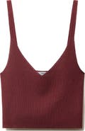 MANGO Fine Knit Crop Top