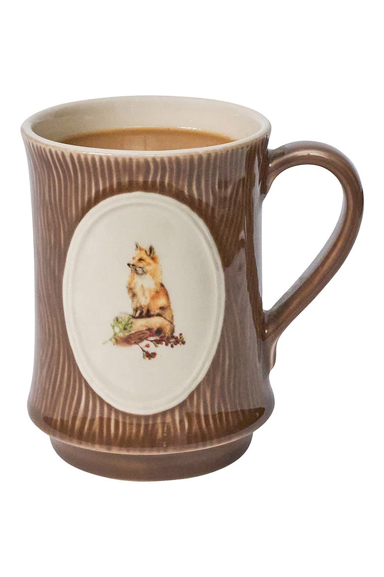 Forest Walk Fox Mug, Alternate, color, CAFE AU LAIT