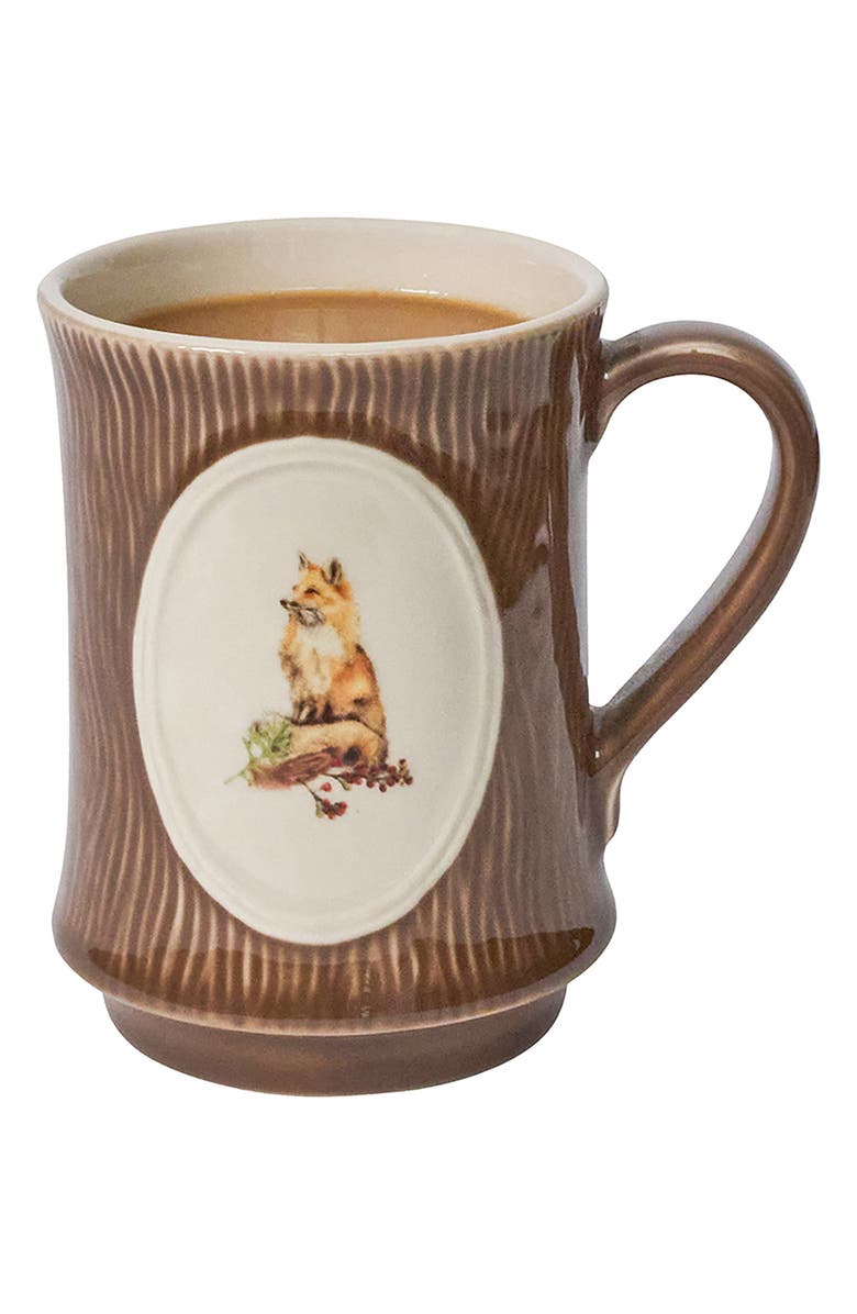 Juliska Forest Walk Fox Mug, Alternate, color, Cafe Au Lait