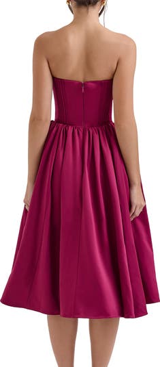 Coco Strapless Corset Midi Dress