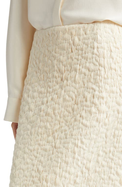 Partow Maya Mixed Media Skirt In Cream