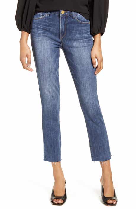 Wit & Wisdom Logan 'Ab'Solution High Waist Raw Hem Skinny Crop Jeans