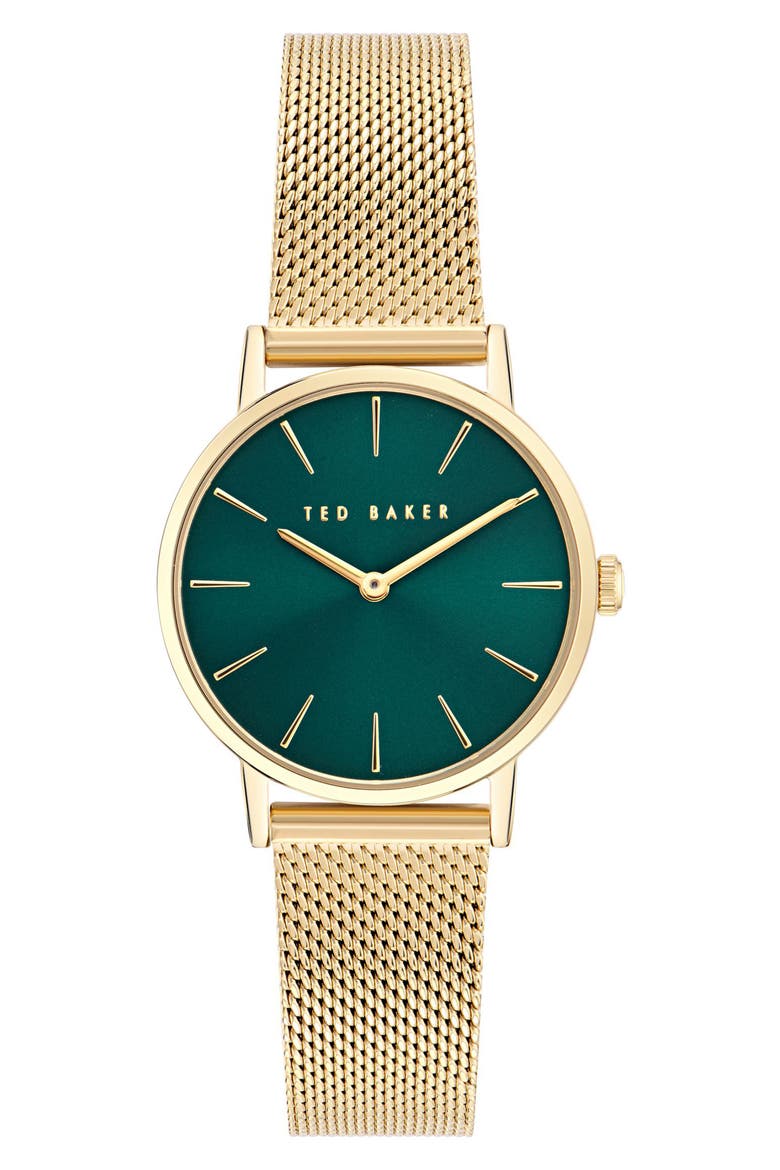 Classic Mesh Strap Watch, 32mm, Main, color, GOLD-TONE