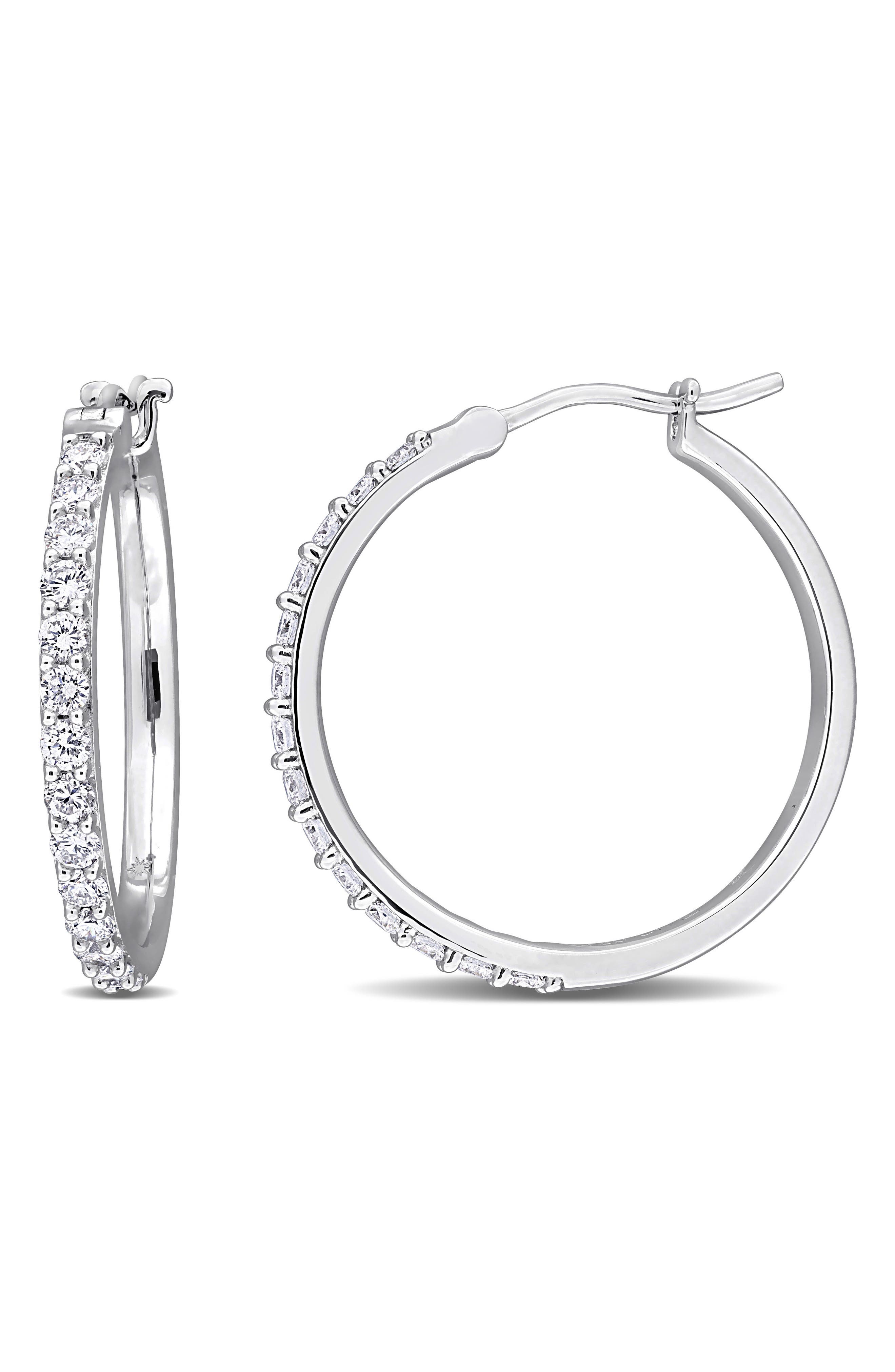 Created Forever Lab Grown Diamond Hoop Earrings - 0.98ct.