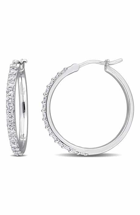 Created Forever Lab Grown Diamond Hoop Earrings - 0.98ct.