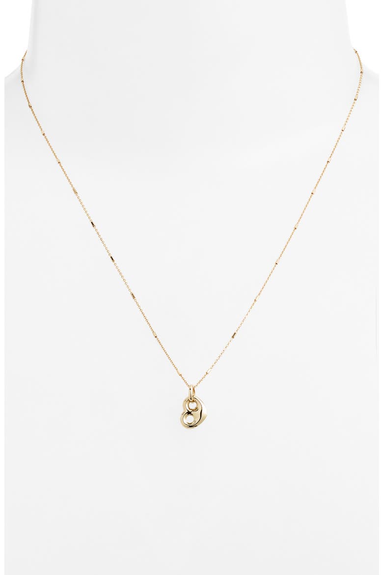 14K Gold Small Puffed Mariner Heart Pendant Bar Station Cable Chain Necklace, Alternate, color, YELLOW GOLD