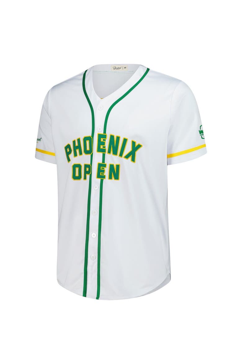 Men's Barstool Golf  White WM Phoenix Open Baseball Jersey, Alternate, color, White