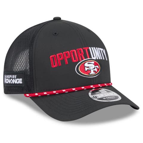 Men's New Era Black San Francisco 49ers 2025 Inspire Change 9FORTY M-Crown Adjustable Hat