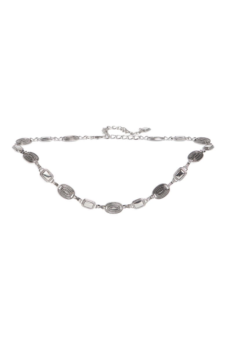Mixed Braided Chain Belt, Main, color, SILVER