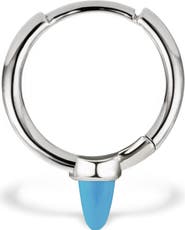 MARIA TASH Turquoise Single Spike Hoop Earring