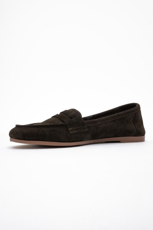 Forever & Always Shoes Dorothy Leather Loafer In Green