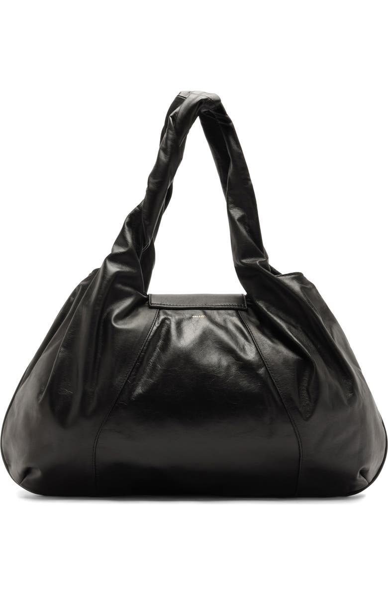 Arezzo Large Rita Leather Hobo Bag, Alternate, color, Black