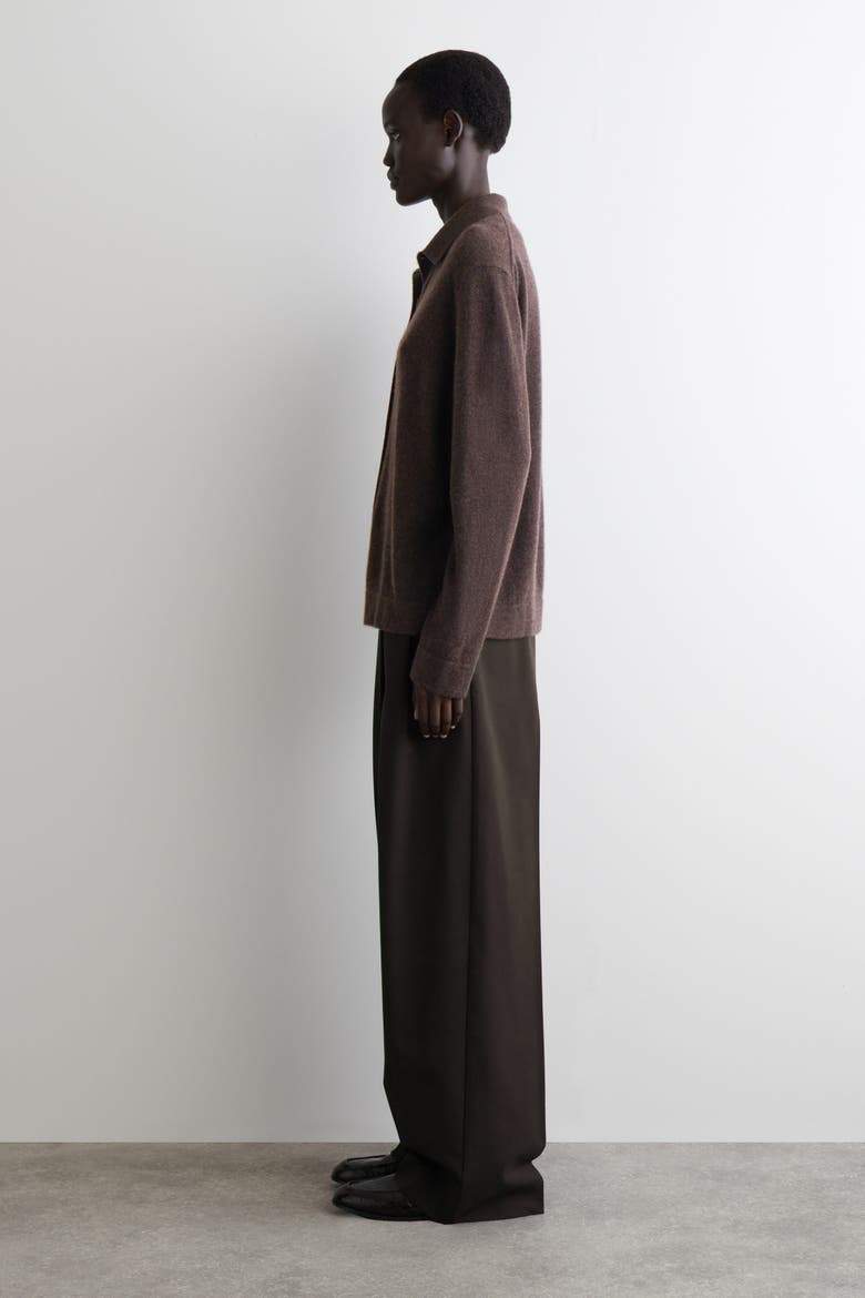 Cashmere Shirt, Alternate, color, DARK BROWN