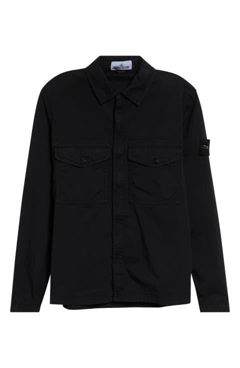 Stretch Organic Cotton Twill Overshirt