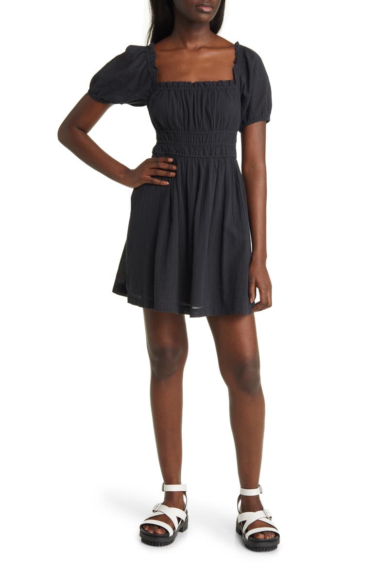 Shirred Puff Sleeve Prairie Dress video