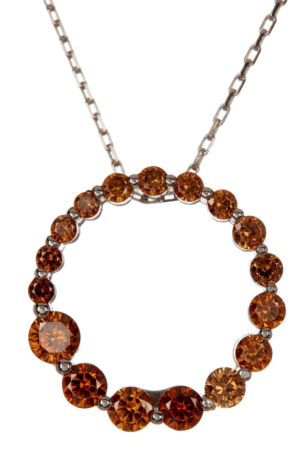 SUZY LEVIAN Sterling Silver Chocolate CZ Journey Pendant Necklace