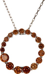 SUZY LEVIAN Sterling Silver Chocolate CZ Journey Pendant Necklace