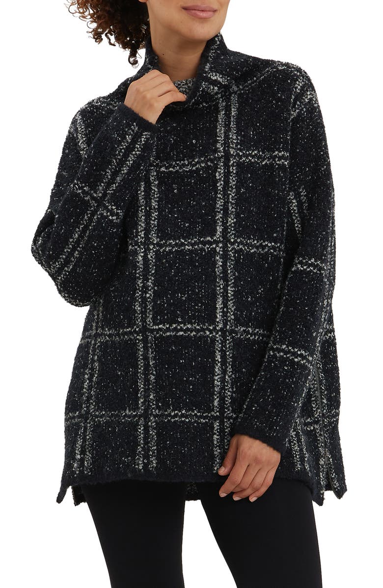 Nom Maternity Lia Check Maternity/Nursing Sweater, Main, color,