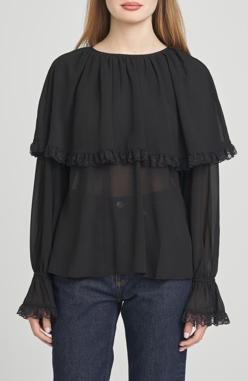 Wayf Mirabel Capelet Top In Black