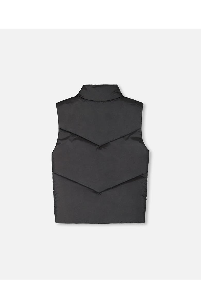 Deux par Deux Quilted Mid-Season Sleeveless Vest, Alternate, color, Black